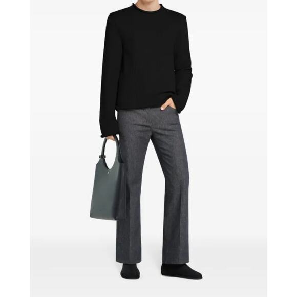 Courreges AC Logo Embroidered Crewneck Sweatshirt in Black M - Picture 1 of 4